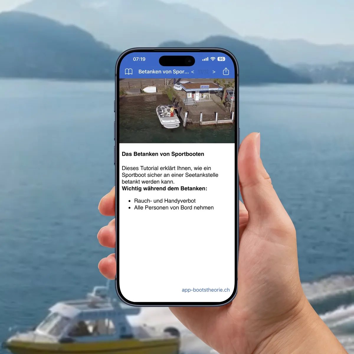 App Bootsman&ouml;ver mit Z-Antrieb Sportboot einfach vom Bootsfahrlehrer erkl&auml;rt