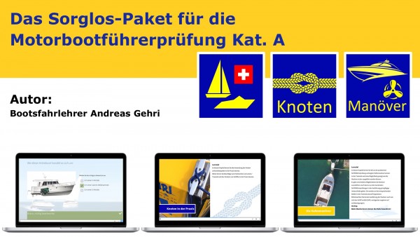 Innovative Lehrmittel vom Bootsfahrlehrer Andreas Gehri helfen Ihnen sich effizient auf die theoretische und praktische Bootsführerprüfung Motorboot Kat. A vorzubereiten.