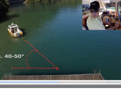 Gekonnt und sicher mit dem Motorboot manövrieren lernen Sie mit den Zehn Tutorial's mit gefilmten Hafenmanöver aus der Vogelperspektive, Schritt für Schritt erklärt vom Bootsfahrlehrer Andreas Gehri. Vorschau
