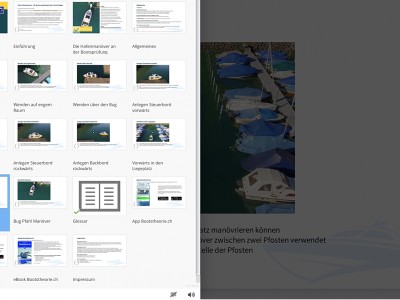 Zehn Tutorials aus der Vogelperspektive zeigen die an der Schiffsführerprüfung Motorboot Kat. A verlangten Hafenmanöver. Lernen Sie gekonnt und sicher in Hafenanlagen manövrieren! Vorschau
